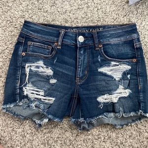 American Eagle distressed jean shorts